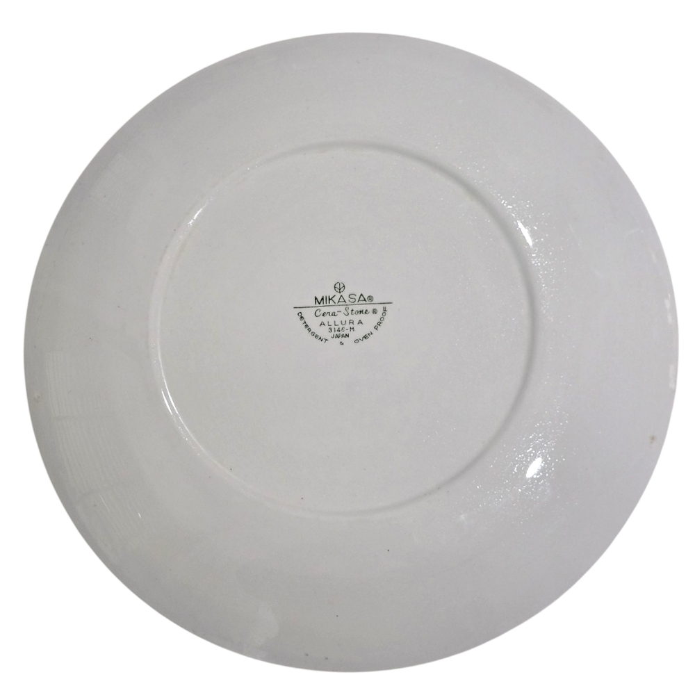 Vintage Mikasa Cera-Stone “Allura” 12” Dinner Plate Pink Roses 3146-M Japan - Picture 4 of 6